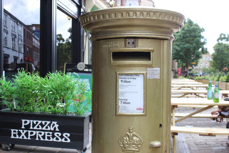 The Golden Postbox will remain despite the potential regeneration of the Macclesfield street.