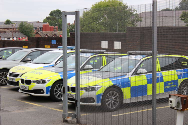 Cheshire Police cars, photographed by Macclesfield Nub News.