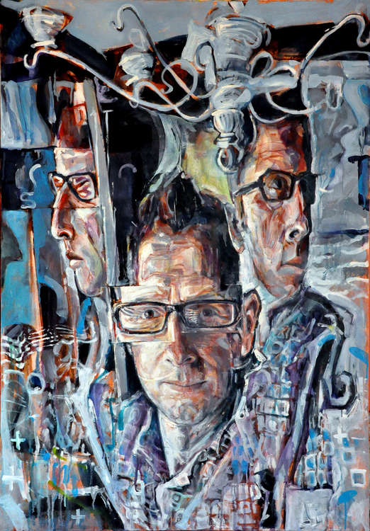 'Self Portraits with Glasses' by Greg Morgan (formerly of Macc, now living in Rome)