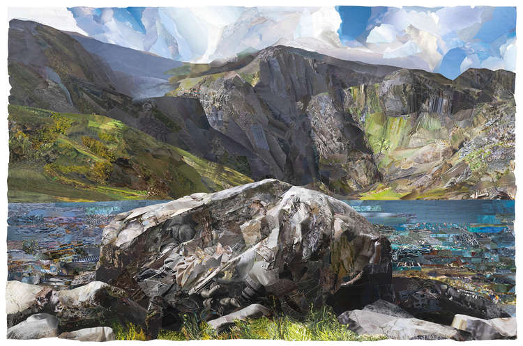 150 artists are represented in the two-month show. Pictured is 'Rock Music, Llyn Ideal' by Giles Davies (Derbyshire artist).