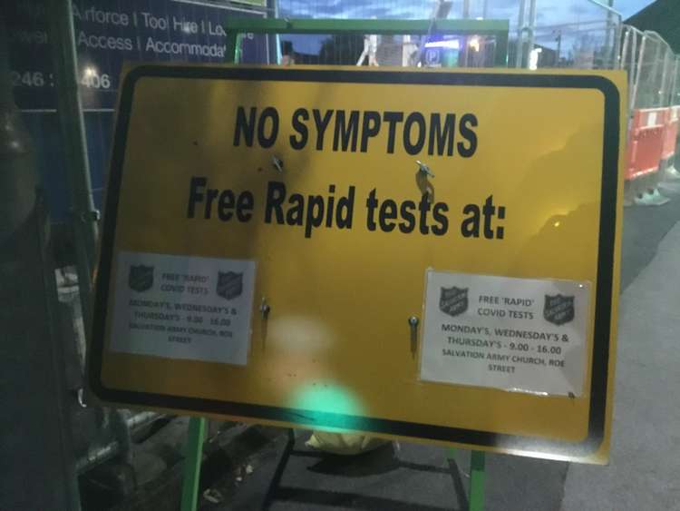 Macclesfield: The Salvation Army on Roe Street have been hosting symptom-free tests this week.