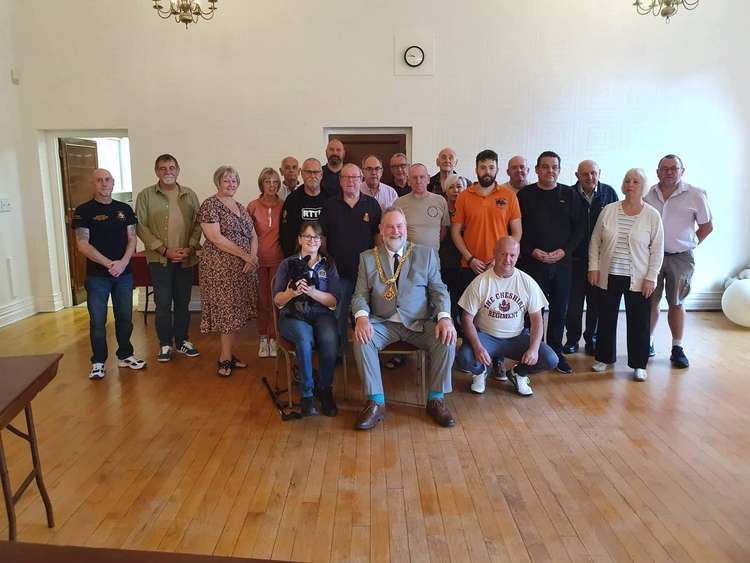 Macclesfield Mayor Cllr David Edwardes visited September's meeting.