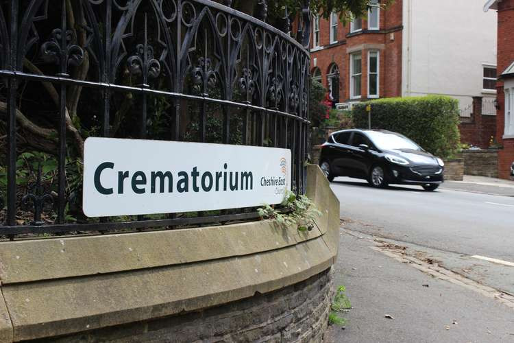 A macabre topic - particularly during the fuel crisis - but one that is very important. (Image - A car whizzes past Macclesfield Crematorium)