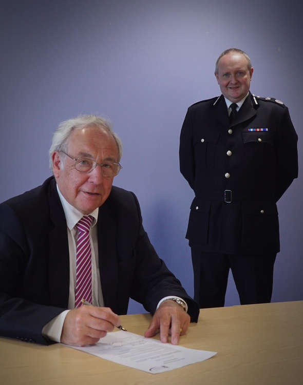 Conservative John Dwyer (left) was declared as the county's Police and Crime Commissioner on Saturday May 8 following the elections on Thursday 6 May. He'll serve our county for three years.