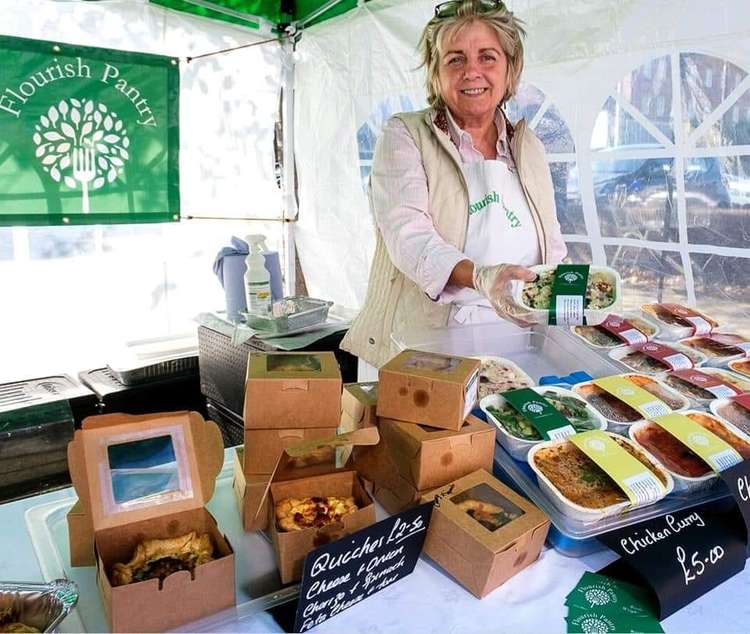 Rosie from Flourish Pantry has soups, savouries and freshly made ready meals and side salads avaliable at Bolly's market.