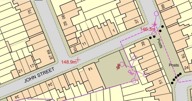 The proposed site is just before the notoriously tight bend which connects John Street to High Street. (Image - Cheshire East Council)