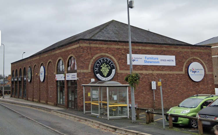 The Age UK furniture store is adjacent to Majestic wine, which was not burgled. It neighbours the Salvation Army.