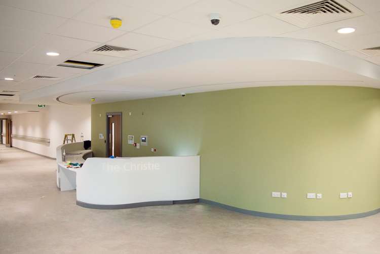 The reception area which will be the start of the cancer-treatment journey for thousands of Macclesfield residents.