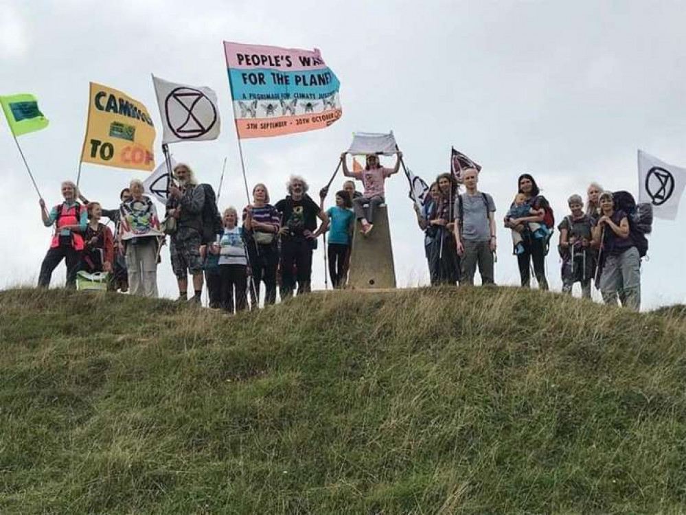 A group of walkers are currently hiking across the country to the COP26 conference in Glasgow, and stopped in Leek today. (Image - @caminotocop)