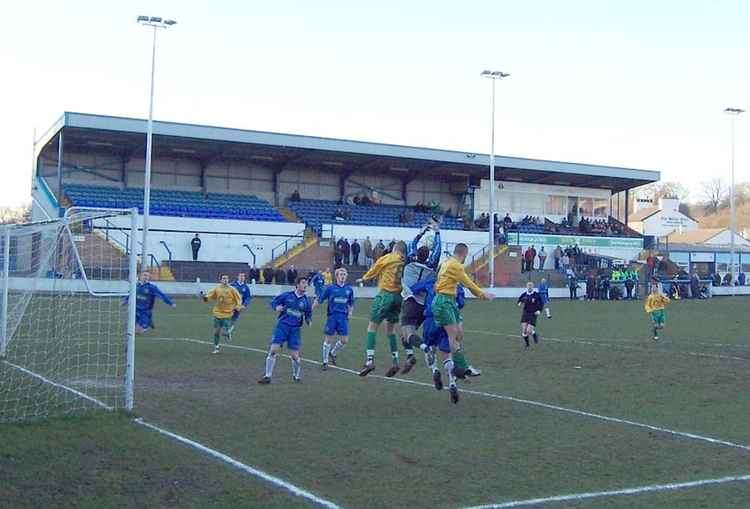 The pitch as it used to look when real grass was used.