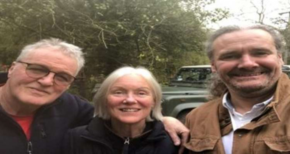 Left to right: Les Hankin and Angela Staplehurst, coordinators of Consall's fibre partnership, with the Chair of Consall Parish Council Adrian Shufflebotham.