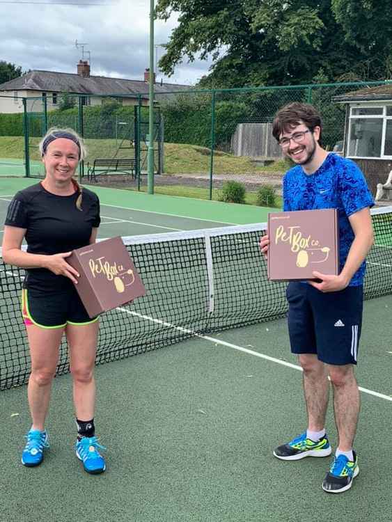 Winners in 2020 - Kerry Hall and Luke Coltman with their Petbox prizes