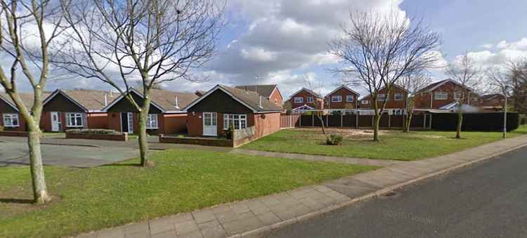 The land at the end of Dee Close was sold for £62,000 at auction last month "with a view" to build two bungalows (Image: Google Maps)