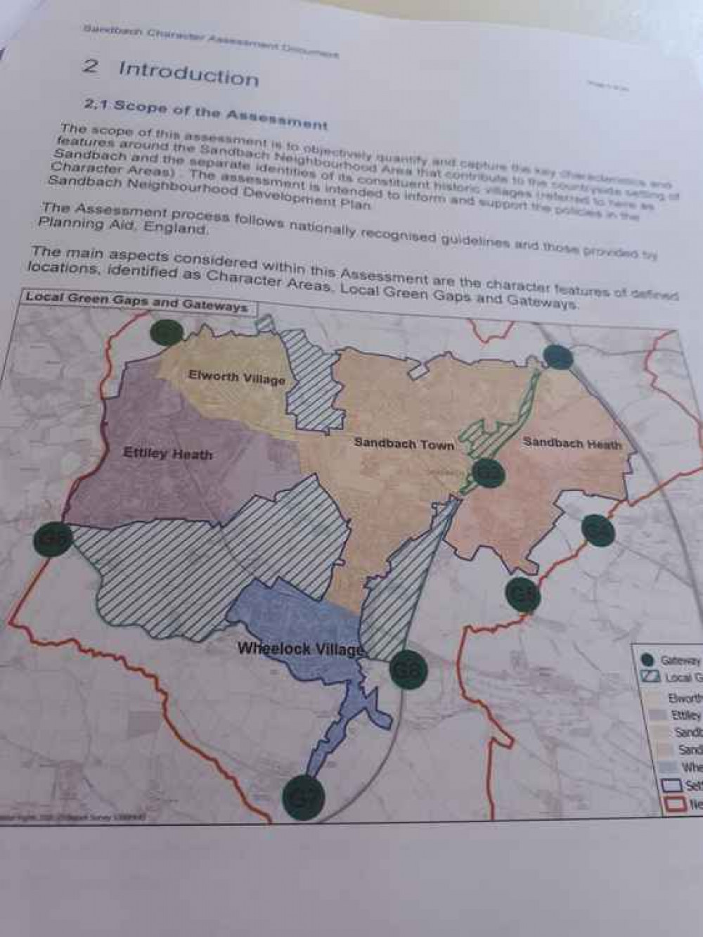 Sandbach's five distinct areas