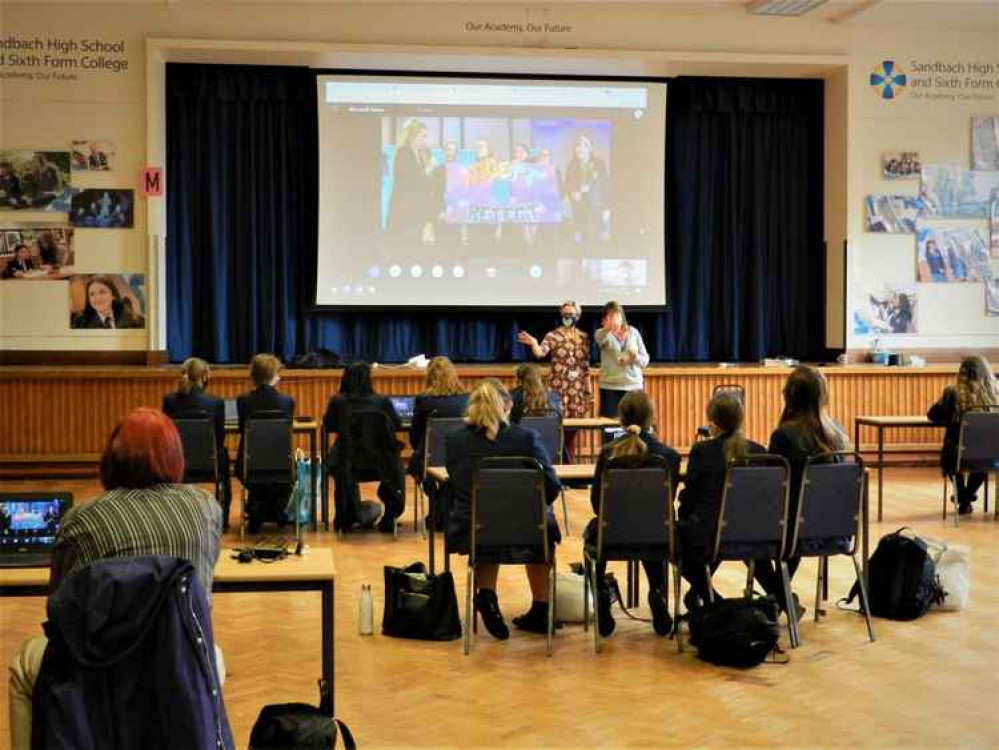 Pupils and staff at an ambassador training session