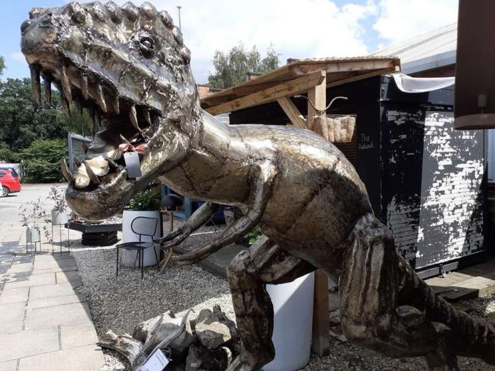 Giant T-Rex lands in Sandbach