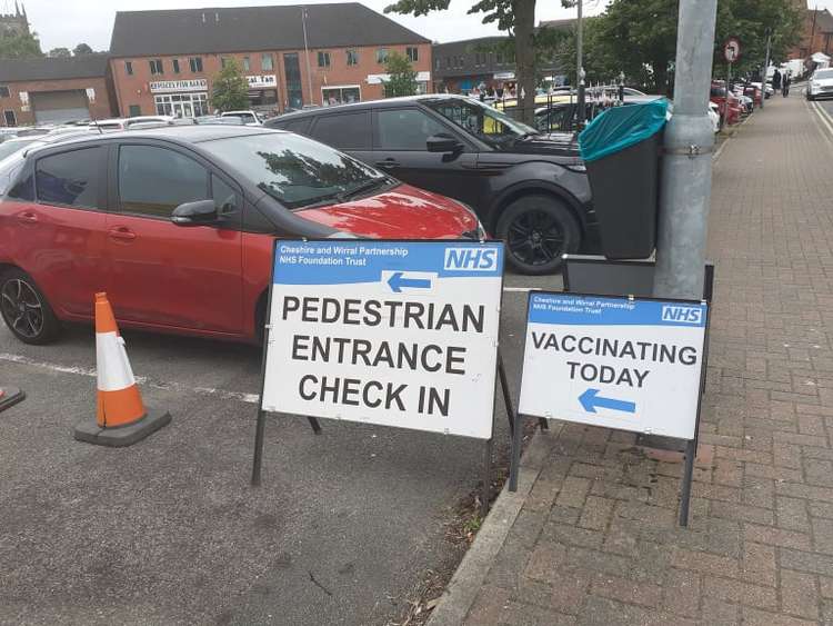 Vaccination centre on The Commons