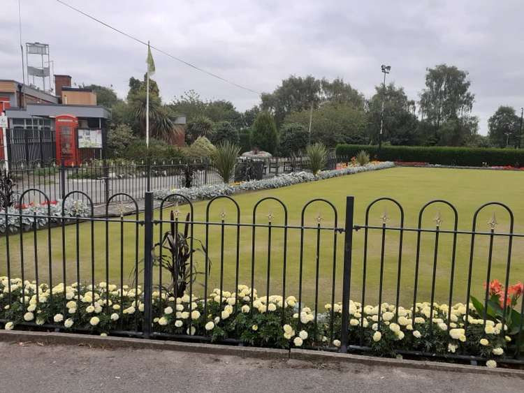 Sandbach Park - one of the bowling greens.