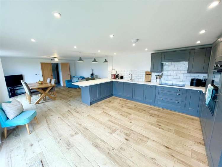 The large open plan kitchen