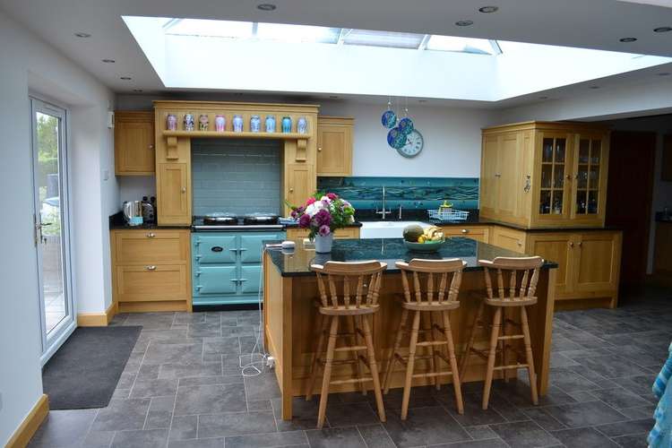 The kitchen has an AGA and plenty of space