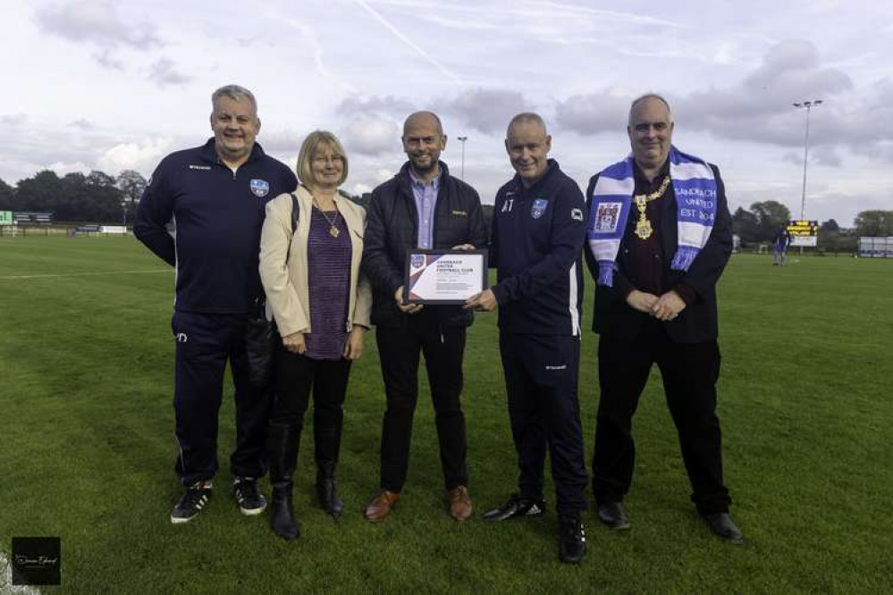 (Photo: Duncan Edward)    Left to right: Ian Dolman, Christina Price Jones, Pete Colclough, Andrew Timms and Geraint Price Jones