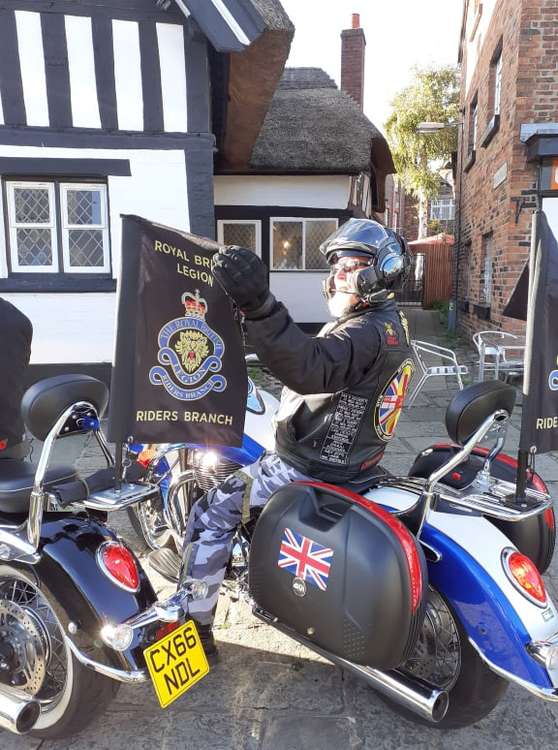 The sun shone as bikers rode into Sandbach on Saturday