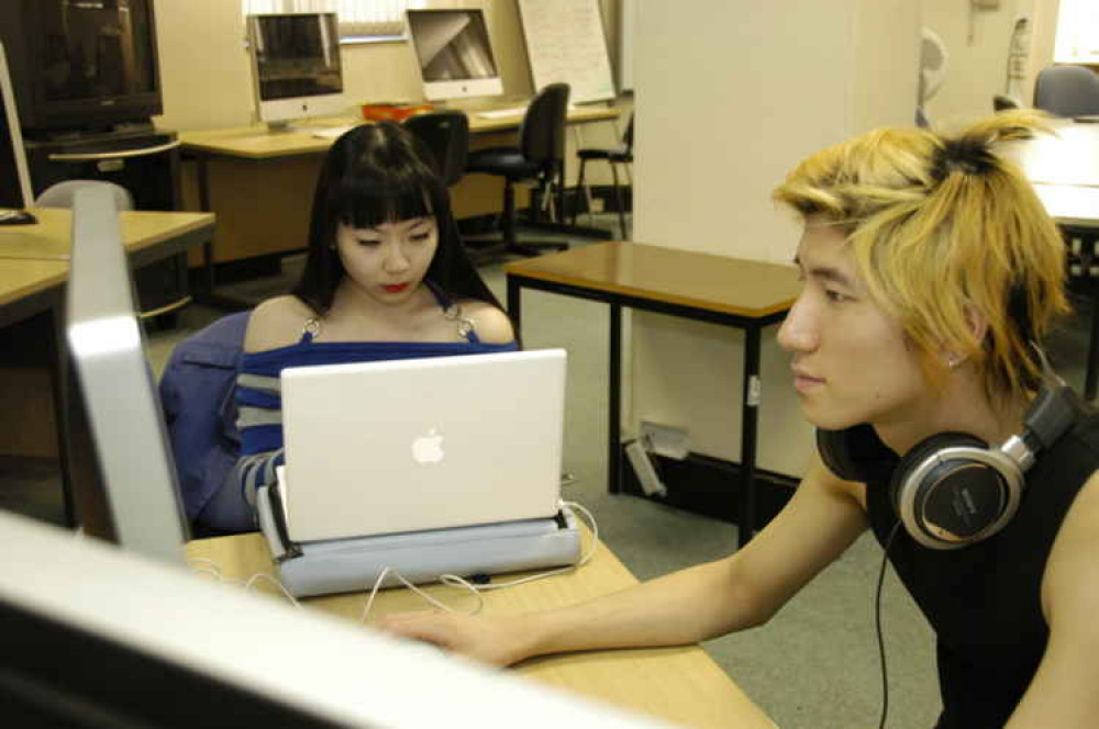 UWL students hard at work with their new laptops