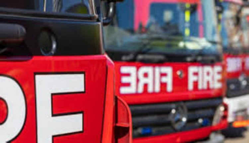 Two engines and 10 firefighters attended the scene and had the blaze under control within half an hour