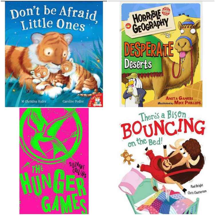 There is a wide range of books available for young children and teenagers