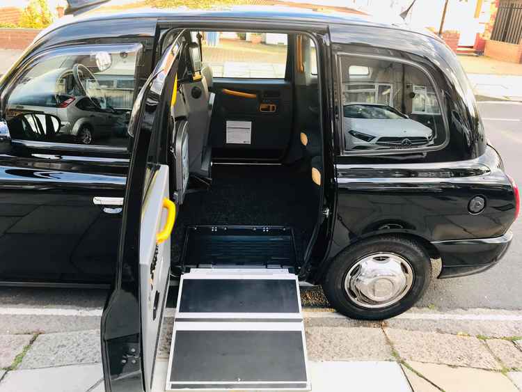 The taxi is wheelchair accessible