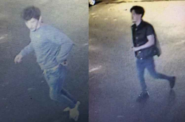 An image of the two men the police are looking to speak to