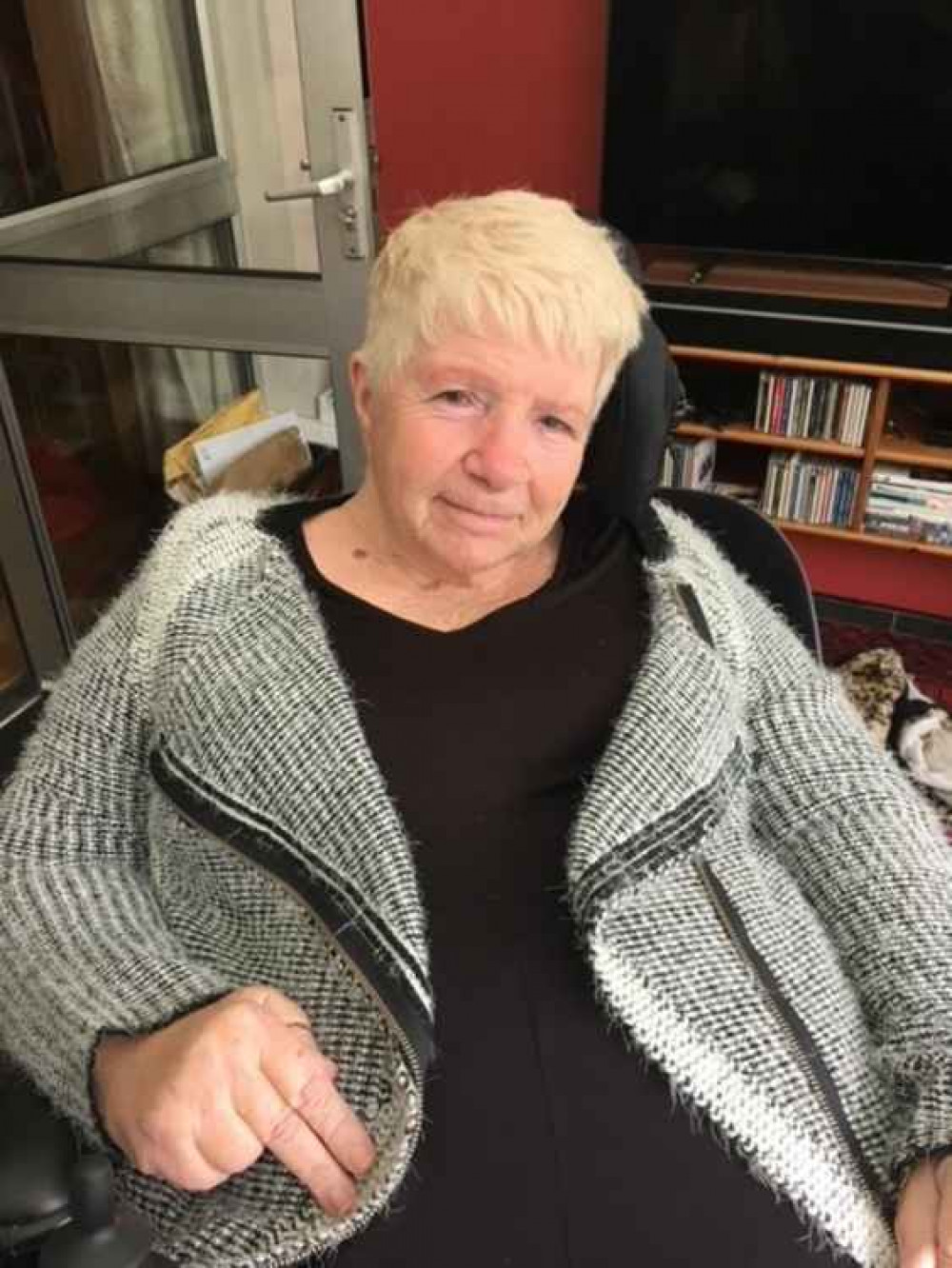 Pam Franklin, 76, is waiting to receive the vaccine at her home in Northolt