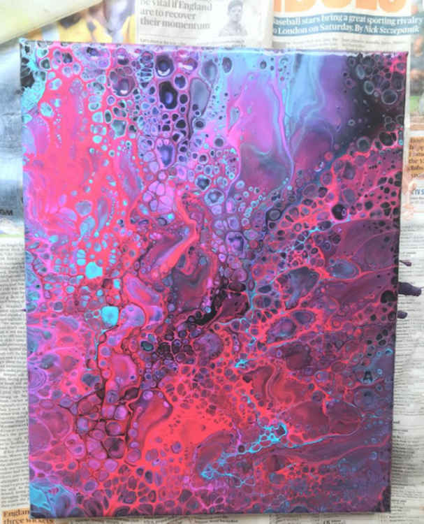 Bubbling over with love? What about a poured acrylic abstract by Imogen Heslop. From £59