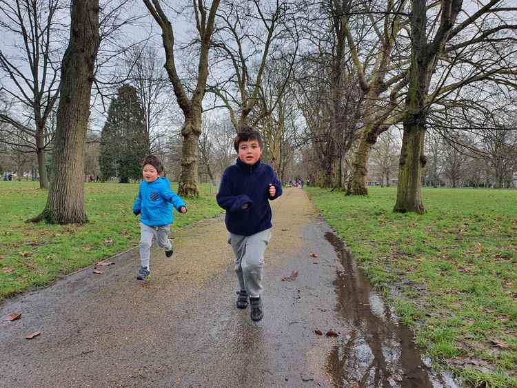 The brothers ran four kilometres over the weekend, which is their personal best so far