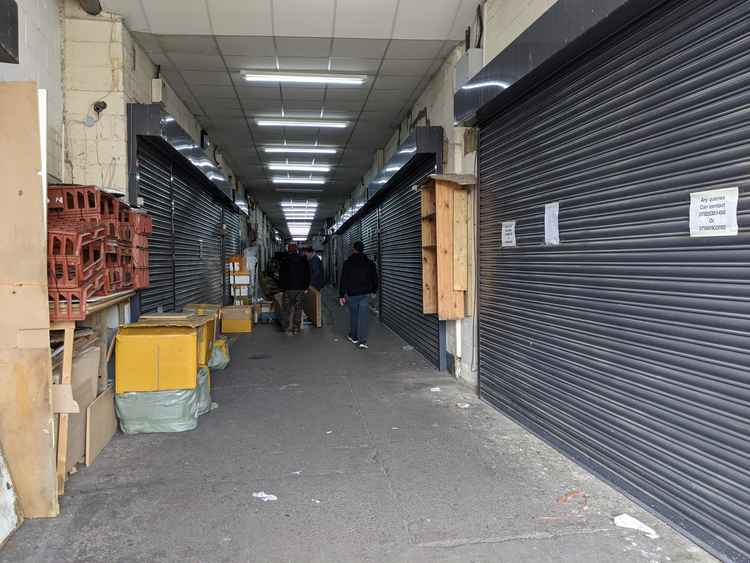 Most of the business district has been shut down due to lockdown, but owners are still coming to check up on their stores. Image Credit: Anahita Hossein-Pour