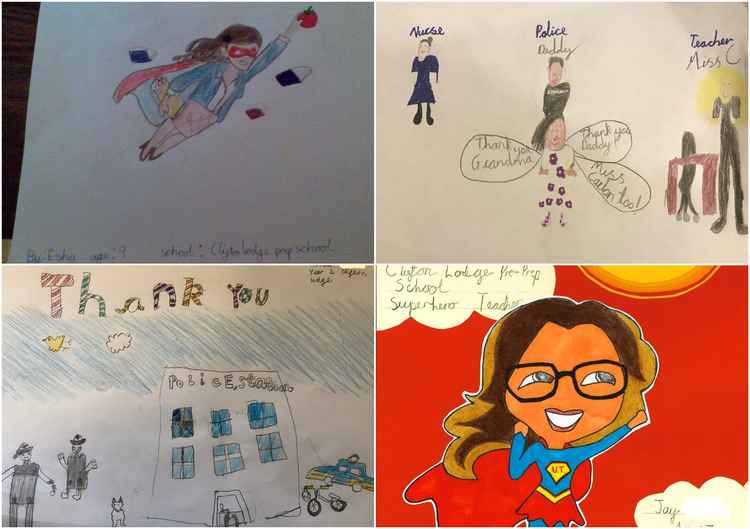 Four entries from Clifton Lodge Primary School in Ealing Broadway. Image Credit: Ealing Police