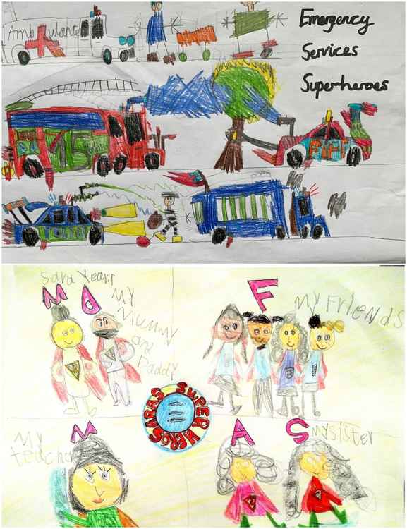 Two entries from Hambrough Primary School in Southall. Image Credit: Ealing Police