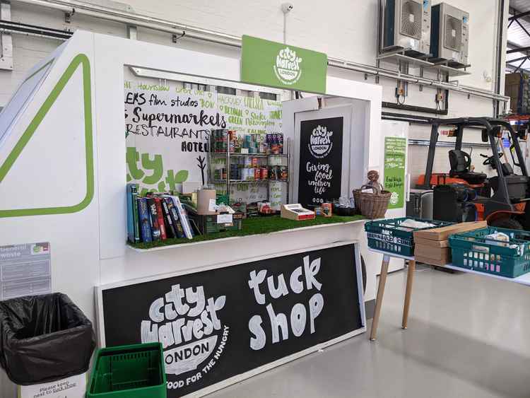 A tuckshop is stocked in the warehouse for volunteers. Image Credit: Anahita Hossein-Pour A tuckshop is stocked in the warehouse for volunteers. Image Credit: Anahita Hossein-Pour