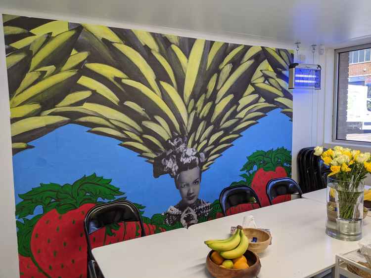 Art in the kitchen aims to create a welcoming atmosphere. Image Credit: Anahita Hossein-Pour Art in the kitchen aims to create a welcoming atmosphere. Image Credit: Anahita Hossein-Pour