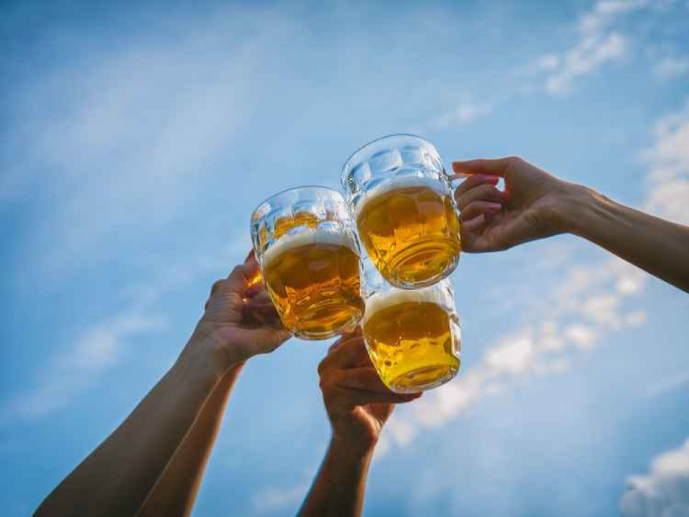 You can now go for a pint in a beer garden with up to five friends