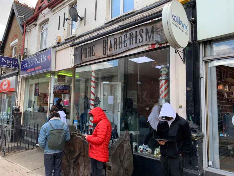 Barber shops were also very busy