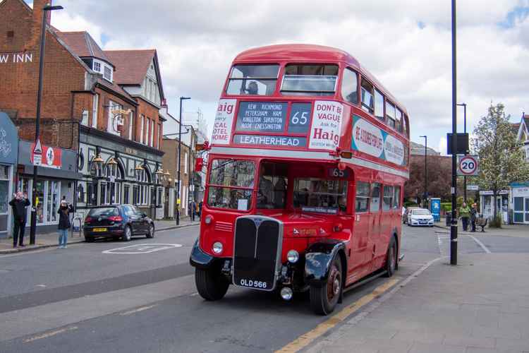 The 65 outside the New Inn pub in South Ealing. Image Credit: Nigel Williamson