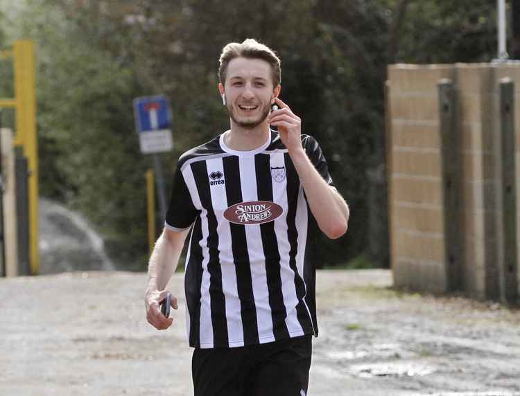 Gareth Chendlik completed the 100km challenge at the end of last month. Image Credit: Hanwell Town FC Twitter