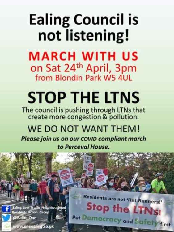 The march will take place next Saturday, April 24