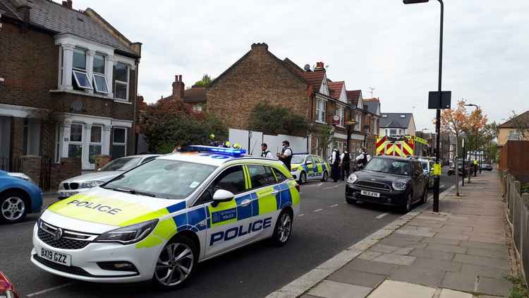 Four police cars and one fire engine arrived on the scene following the church's collapse. Image Credit: Michael Greer