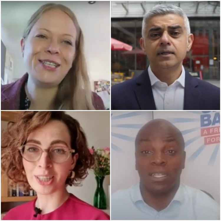 The London mayoral candidates of the four major political parties in No 3rd Runway Coalition video speaking about Heathrow expansion. Image Credit: No 3rd Runway Coalition Youtube