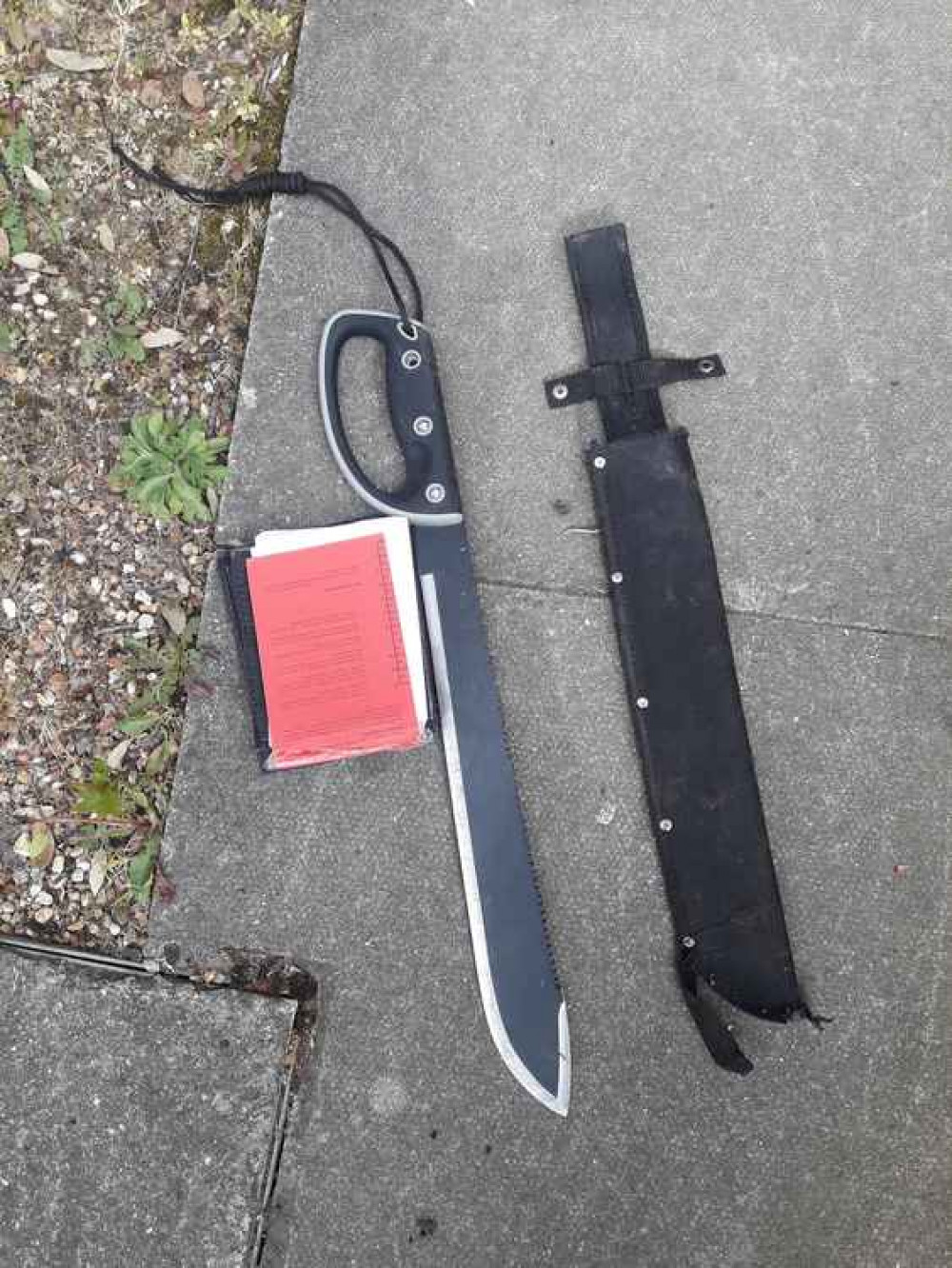 The man discarded the machete after seeing the officers. Image Credit: Ealing Police