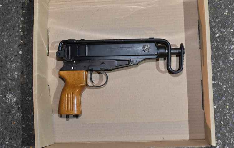 One of the Skorpion guns found by police. Image Credit: Metropolitan Police