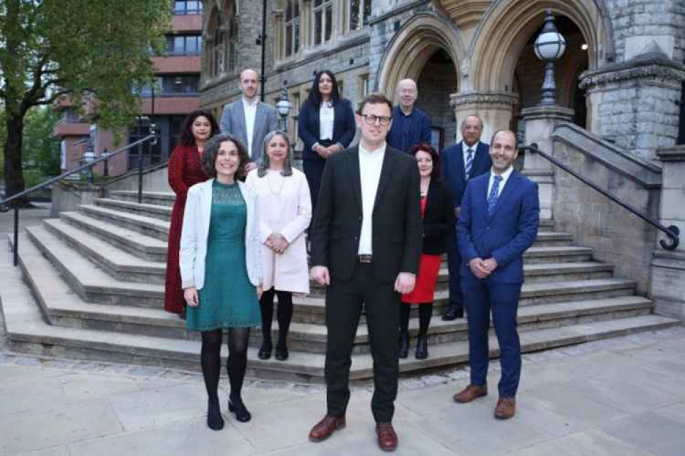 The new cabinet pictured outside Ealing Town Hall. Image Credit: Ealing Council