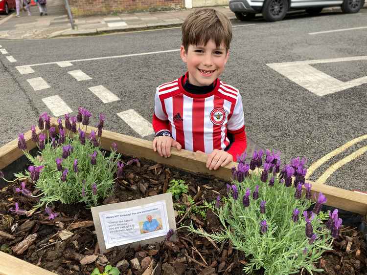 He's been working towards his environmental badge with the Polish cubs